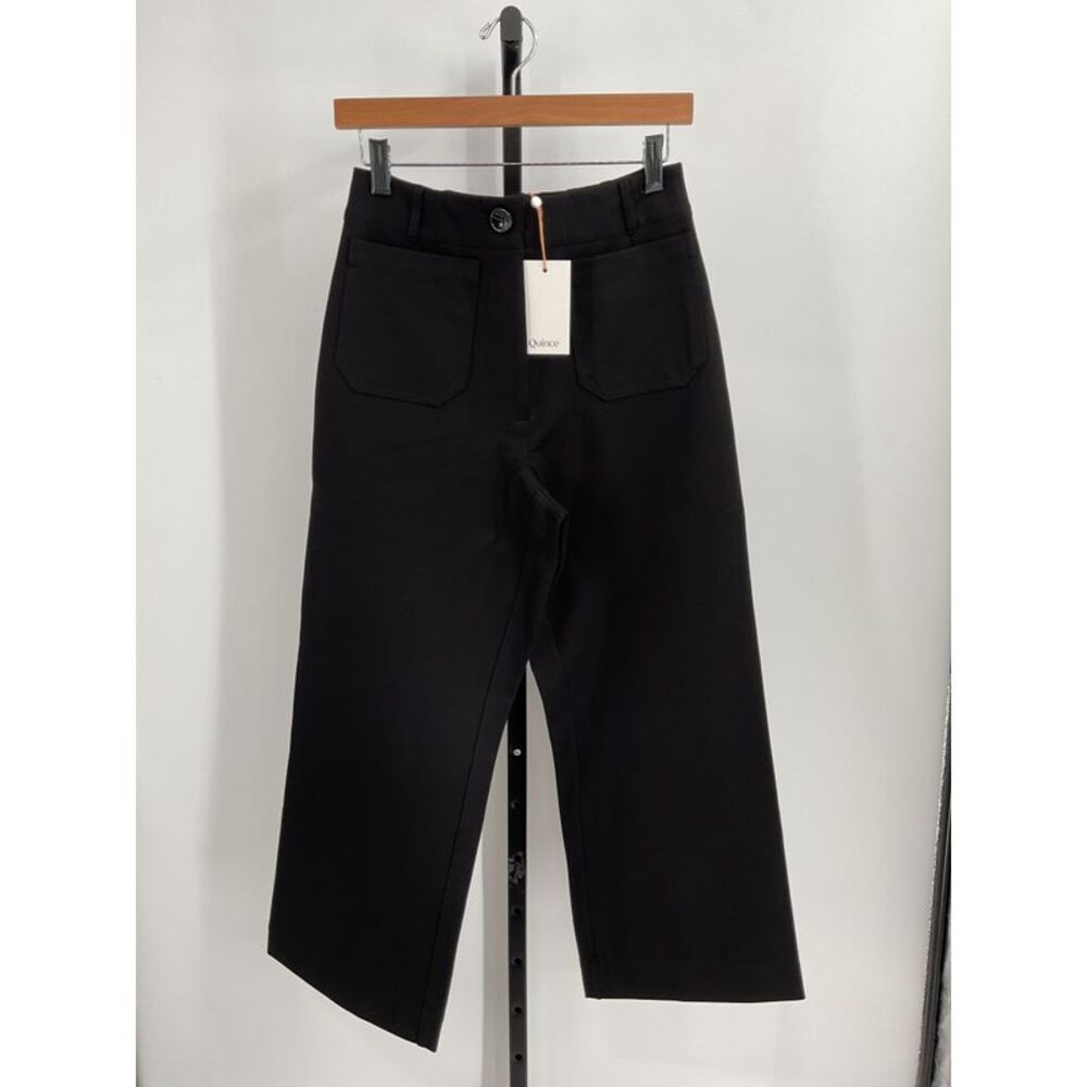 Quince Black Ankle Cropped Pants
